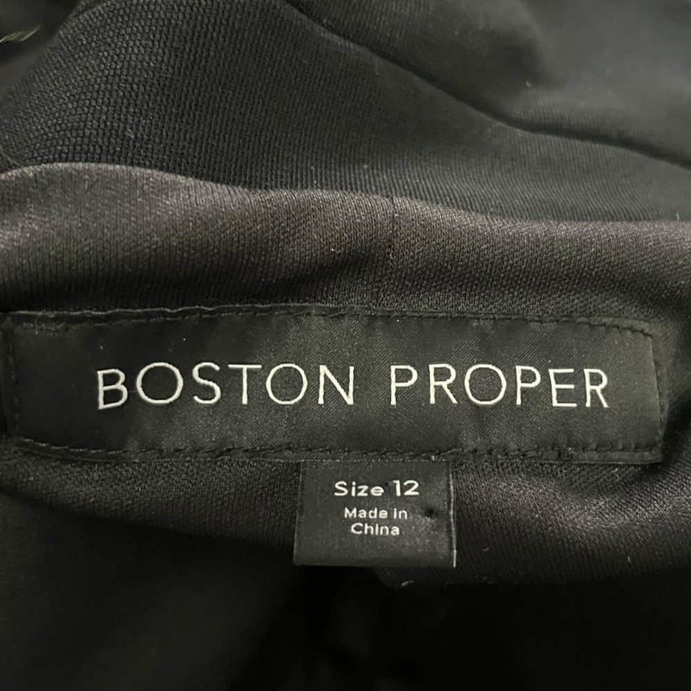 BOSTON PROPER Women's Black Beyond Travel Classic‎ Boyfriend Blazer | EUC - Picture 8 of 10
